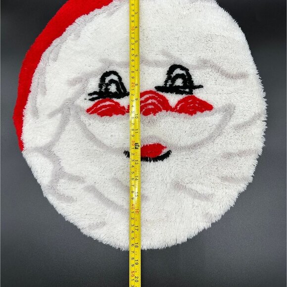 Vintage Christmas Decor Santa Claus Toilet Seat Cover Kitschy Shag Carpet Retro - Picture 6 of 7